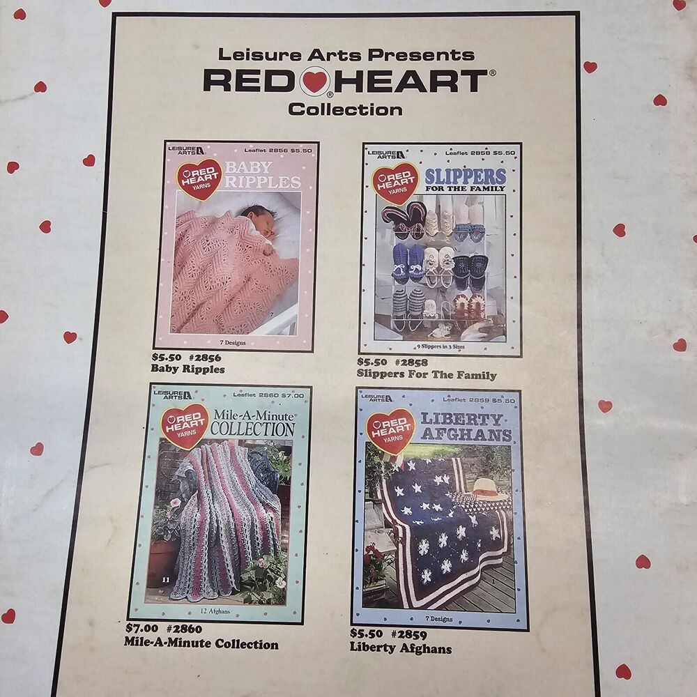 Red Heart Book of Slippers for the‎ Family Crochet Patterns Afghans To Crochet